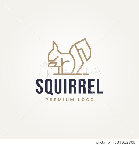 animal squirrel minimalist simple line art logo icon template vector illustration design animal squirrel minimalist simple line art logo icon template vector illustration design 139912809