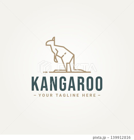 australian kangaroo wallaby simple minimalist line art logo icon template vector illustration design australian kangaroo wallaby simple minimalist line art logo icon template vector illustration design 139912816