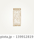 wooden pattern minimalist line art logo icon template vector illustration design. simple hardwood, parquet, sawmill logo concept 139912819