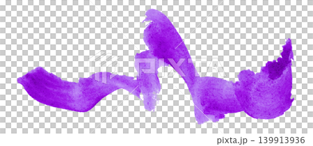 purple brush isolated on transparent background purple watercolor 139913936