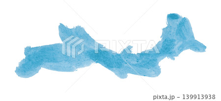Light blue brush isolated on transparent background Light blue watercolor 139913938
