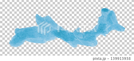 Light blue brush isolated on transparent background Light blue watercolor 139913938