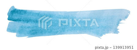 Light blue brush isolated on transparent background Light blue watercolor Light blue brush isolated on transparent background Light blue watercolor 139913951