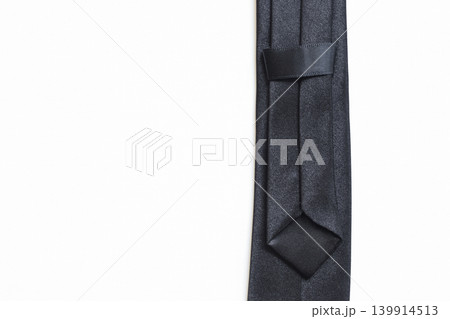 black necktie isolated on white background, father day concept and business style black necktie isolated on white background, father day concept and business style 139914513