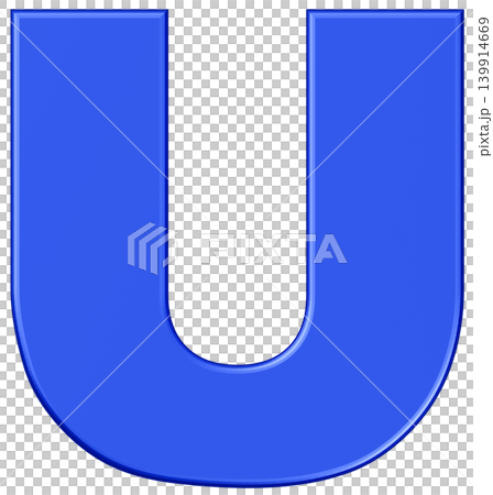 3D材質_字母U_藍色 3D材質_字母U_藍色 139914669