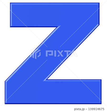3D素材_アルファベット_Z_青 139914675
