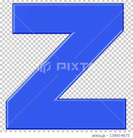 3D素材_アルファベット_Z_青 139914675
