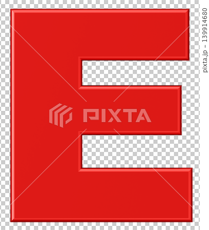 3D Material_Alphabet_E_Red 3D Material_Alphabet_E_Red 139914680