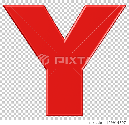 3D材質_字母_Y_紅色 3D材質_字母_Y_紅色 139914707