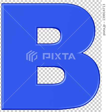 3D材質_字母_B_藍色 139914713