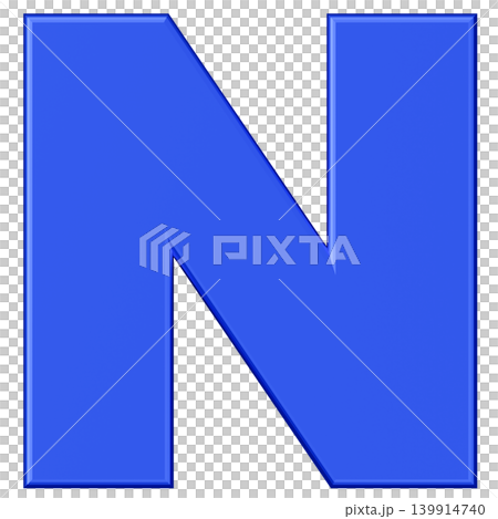 3D材質_字母_N_藍色 139914740