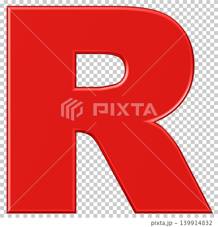 3D材質_字母_R_紅色 3D材質_字母_R_紅色 139914832