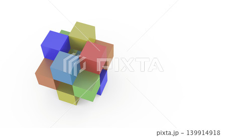 多様性や構築をイメージした抽象的なカラフル3Dブロック 白背景 プレゼンタイトルおすすめ 多様性や構築をイメージした抽象的なカラフル3Dブロック 白背景 プレゼンタイトルおすすめ 139914918