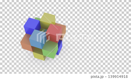 Abstract, colorful 3D blocks representing diversity and construction, on a white background. Recommended presentation title. Abstract, colorful 3D blocks representing diversity and construction, on a white background. Recommended presentation title. 139914918