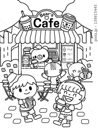 こどもとカフェのぬりえ こどもとカフェのぬりえ 139915445