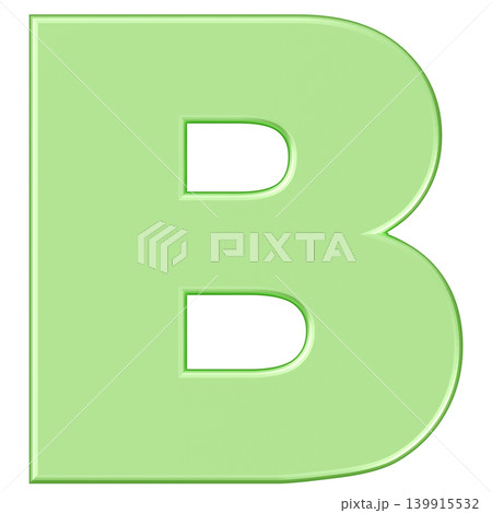 3D素材_アルファベット_B_緑 3D素材_アルファベット_B_緑 139915532