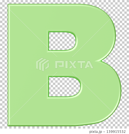 3D材質_字母_B_綠色 3D材質_字母_B_綠色 139915532
