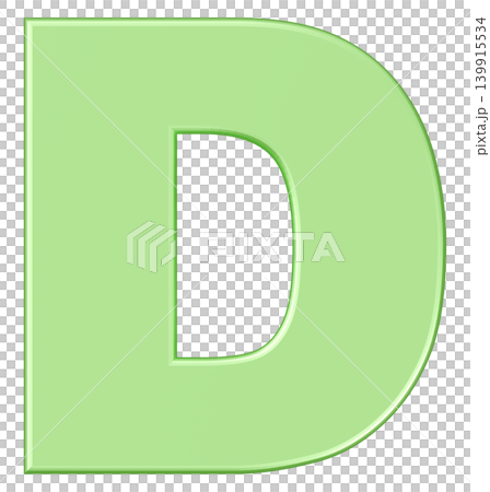 3D Material_Alphabet_D_Green 3D Material_Alphabet_D_Green 139915534