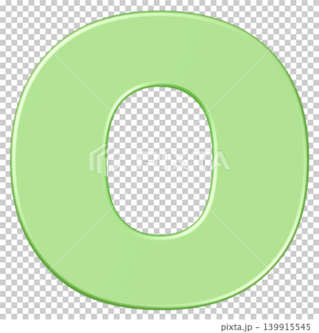 3D素材_アルファベット_O_緑 3D素材_アルファベット_O_緑 139915545