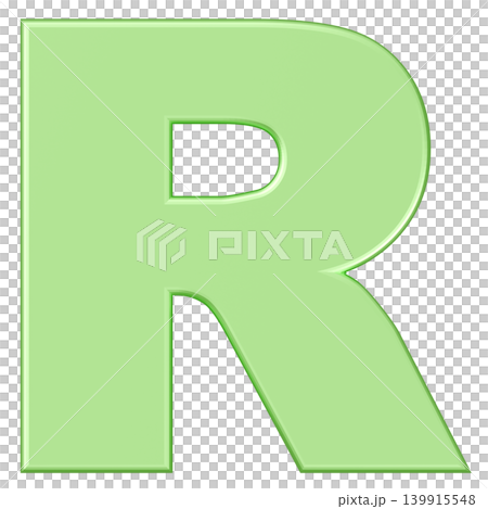 3D材質_字母_R_綠色 3D材質_字母_R_綠色 139915548