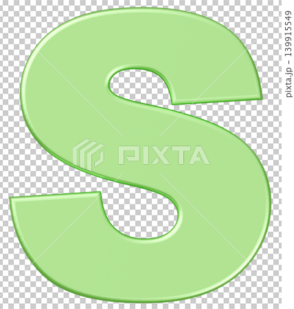 3D材質_字母_S_綠色 3D材質_字母_S_綠色 139915549