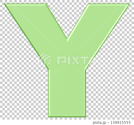 3D材質_字母_Y_綠色 3D材質_字母_Y_綠色 139915555