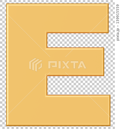 3D Material_Alphabet_E_Yellow 139915559