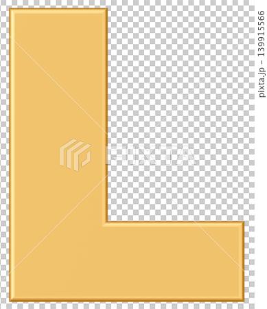 3D材質_字母_L_黃色 139915566