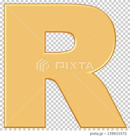 3D Material_Alphabet_R_Yellow 3D Material_Alphabet_R_Yellow 139915572
