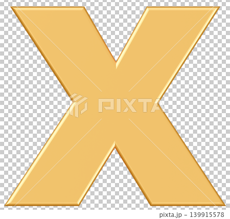 3D Material_Alphabet_X_Yellow 3D Material_Alphabet_X_Yellow 139915578