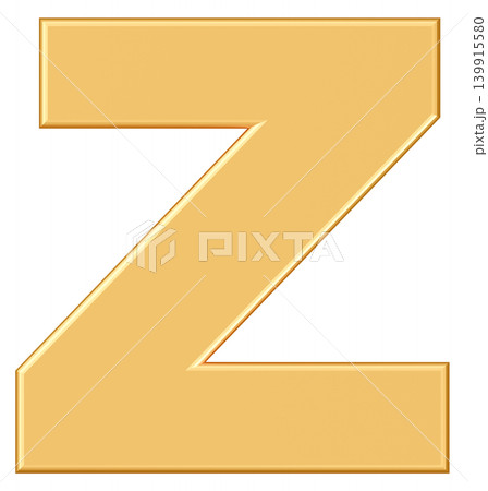 3D素材_アルファベット_Z_黄色 3D素材_アルファベット_Z_黄色 139915580