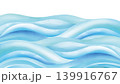 水彩風 水色の流れるような波の背景(16:9)  139916767