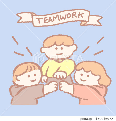 Cute Three Character Kawaii Style Soft Pastel Teamwork Collaboration Group Project Cute Three Character Kawaii Style Soft Pastel Teamwork Collaboration Group Project 139916972