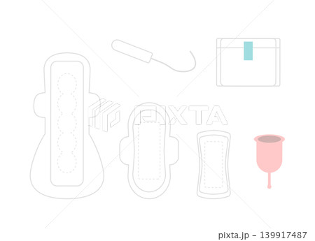生理用品のイラスト 生理用品のイラスト 139917487