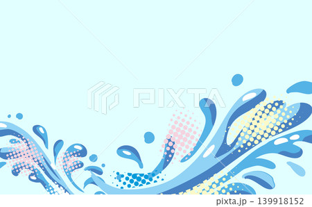 水が飛び散る爽やかな水スプラッシュイラスト 水が飛び散る爽やかな水スプラッシュイラスト 139918152