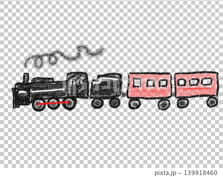 火車頭插圖（帶紅色客車車廂） 139918460