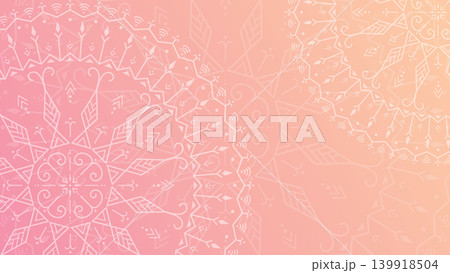 Pastel Gradient Mandala with White Ornamental Design Pastel Gradient Mandala with White Ornamental Design 139918504