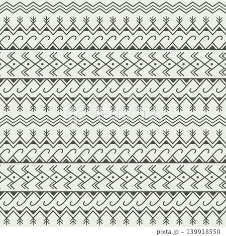 Scandinavian Neutral Seamless Tribal Geometric Pattern in Beige and Gray Scandinavian Neutral Seamless Tribal Geometric Pattern in Beige and Gray 139918550