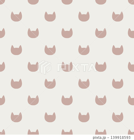 Minimal cat heads seamless pattern background Minimal cat heads seamless pattern background 139918593