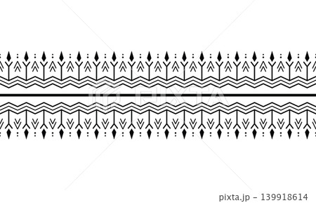Seamless tribal tattoo bracelet border geometric ethnic ornament frame Seamless tribal tattoo bracelet border geometric ethnic ornament frame 139918614