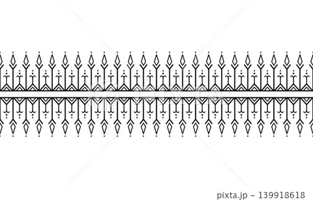 Seamless tribal tattoo bracelet border geometric ethnic ornament frame Seamless tribal tattoo bracelet border geometric ethnic ornament frame 139918618