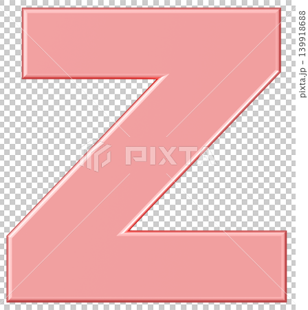 3D素材_アルファベット_Z_ピンク 139918688