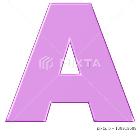 3D素材_アルファベット_A_紫 139918689