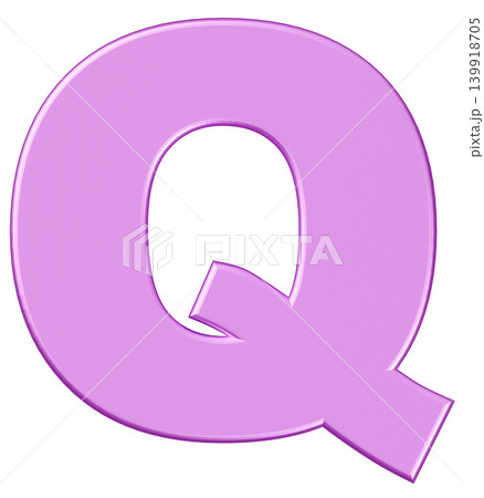 3D素材_アルファベット_Q_紫 3D素材_アルファベット_Q_紫 139918705