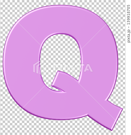 3D素材_アルファベット_Q_紫 3D素材_アルファベット_Q_紫 139918705