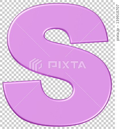 3D素材_アルファベット_S_紫 3D素材_アルファベット_S_紫 139918707