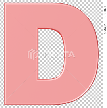 3D Material_Alphabet_D_Pink 3D Material_Alphabet_D_Pink 139918716