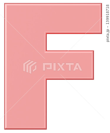 3D素材_アルファベット_F_ピンク 3D素材_アルファベット_F_ピンク 139918718