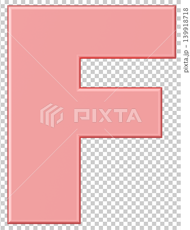 3D素材_アルファベット_F_ピンク 3D素材_アルファベット_F_ピンク 139918718