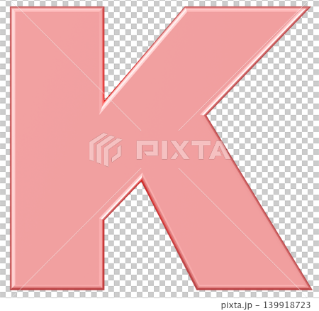 3D材質_字母_K_粉紅色 3D材質_字母_K_粉紅色 139918723